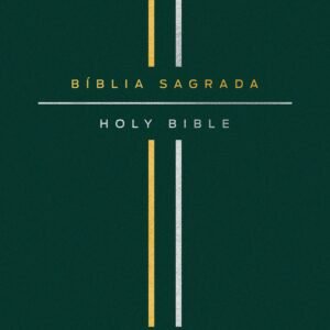 Bíblia Bilíngue, Português/Inglês, ACF/KJV, Couro Soft, Verde